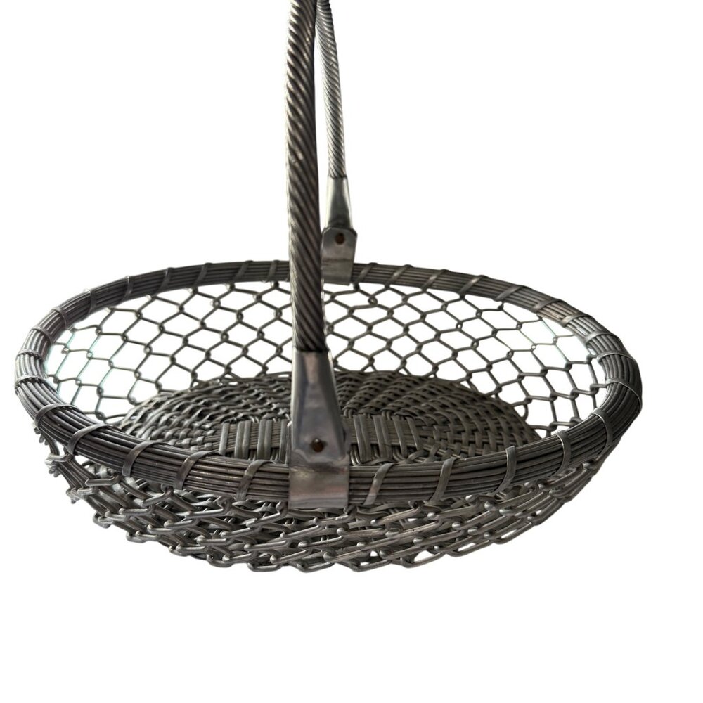 Andrea by Sadek 11.5” X 9” wire basket with moveable handle home decor farmhouse